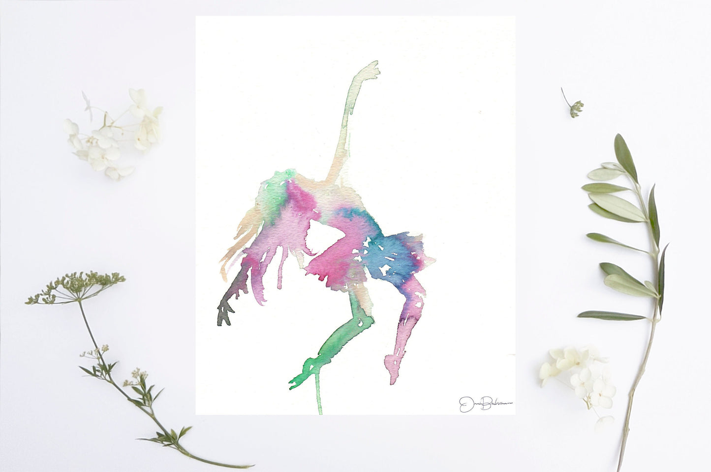 Watercolor Ballerina Digital Download | "Tiny Dancer" by Jess Buhman, Instant Download, Digital File, Nursery Decor