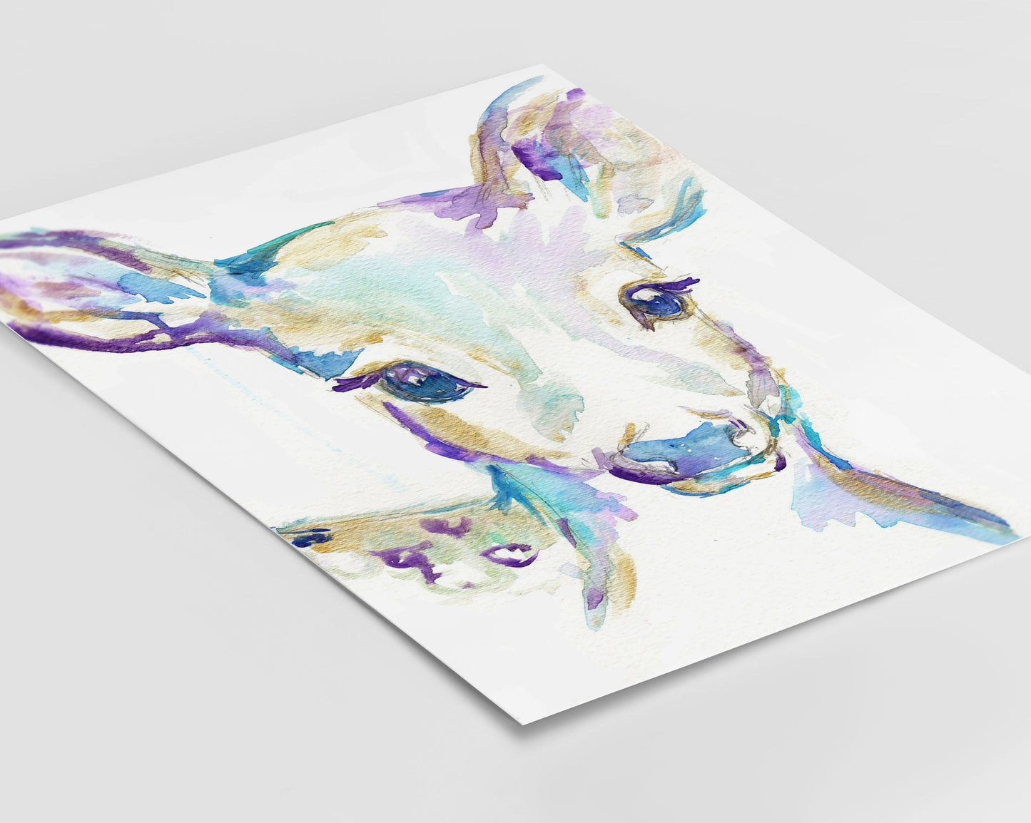 Deer Print Instant Download | "Freckles the Fawn" by Jess Buhman, Print at Home, Digital File, Watercolor Deer Print 8" x 10"