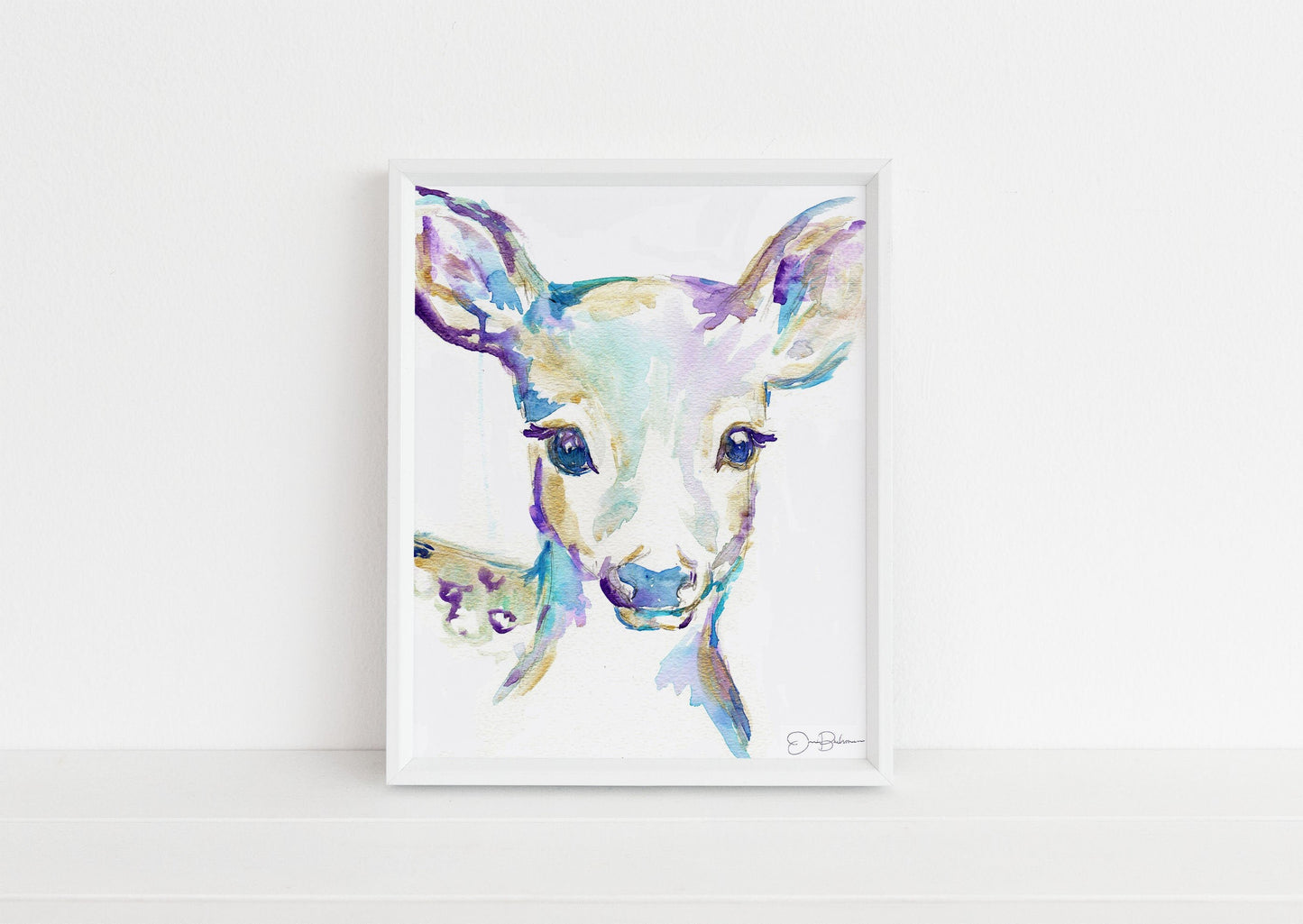 Deer Print Instant Download | "Freckles the Fawn" by Jess Buhman, Print at Home, Digital File, Watercolor Deer Print 8" x 10"
