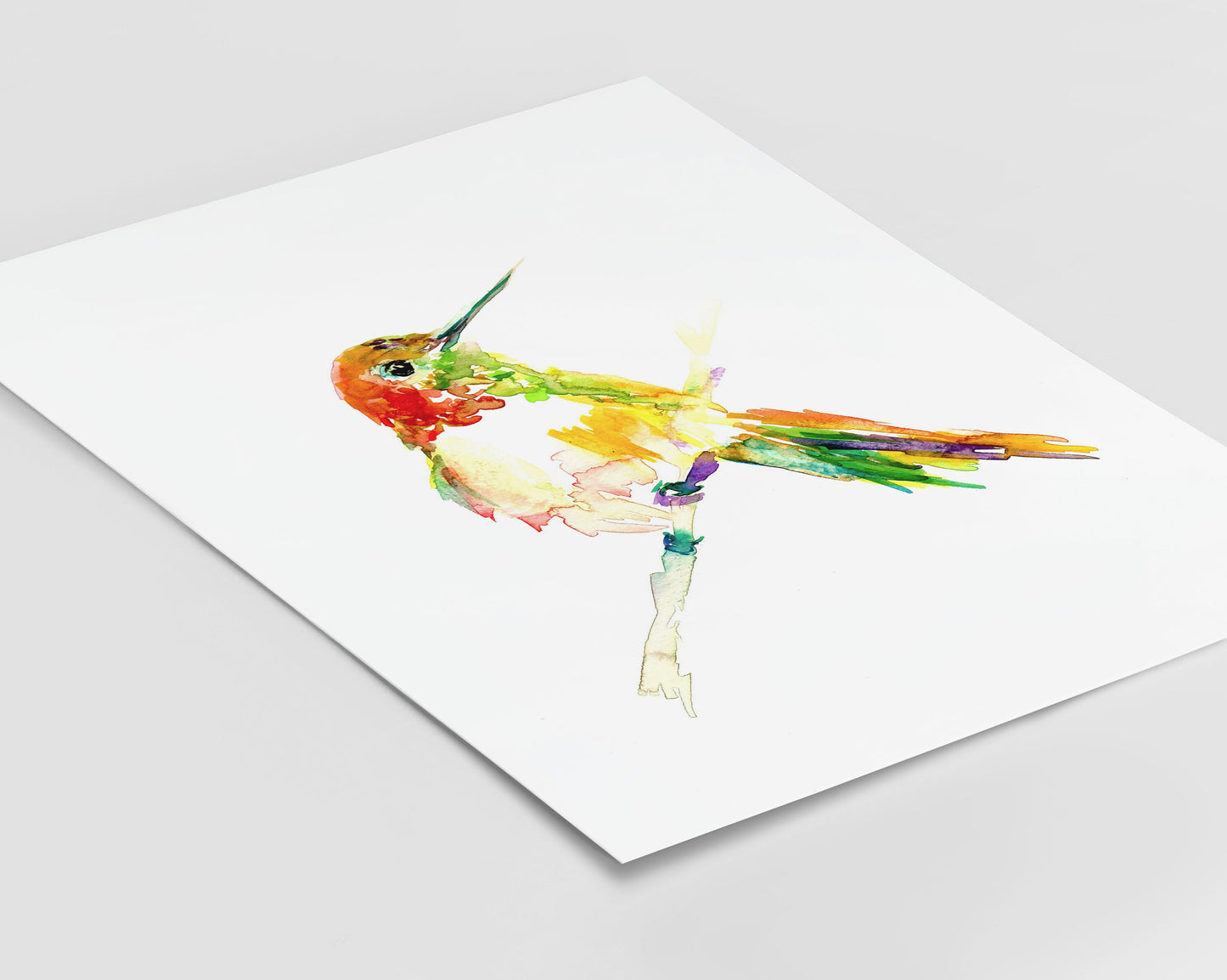 Hummingbird Print | "Hum" by Jess Buhman, Digital Download, Print Yourself, Bird Painting, Wall Art, Home Decor
