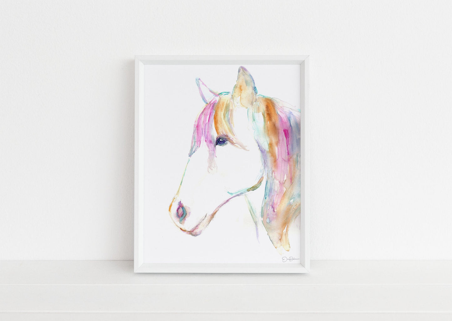 Horse Watercolor Print Instant Download | "Petey the Horse" by Jess Buhman, 8" x 10" Digital File, Print at Home