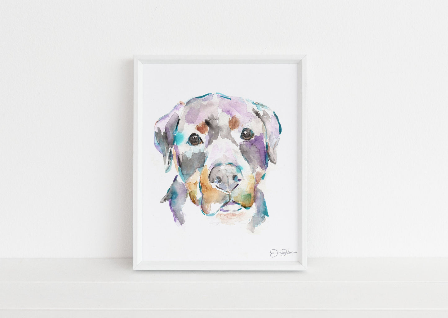 Watercolor Dog Rottweiler Print | "Clyde the Rottweiler" Dog painting, Print of Rottweiler, Dog Illustration, Custom Dog Painting
