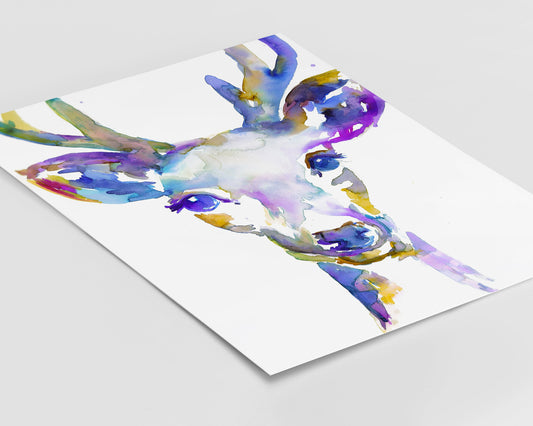 Deer Print Instant Download | "I've Got Soul" by Jess Buhman, Print at Home, Digital File, Watercolor Deer Print 8" x 10"