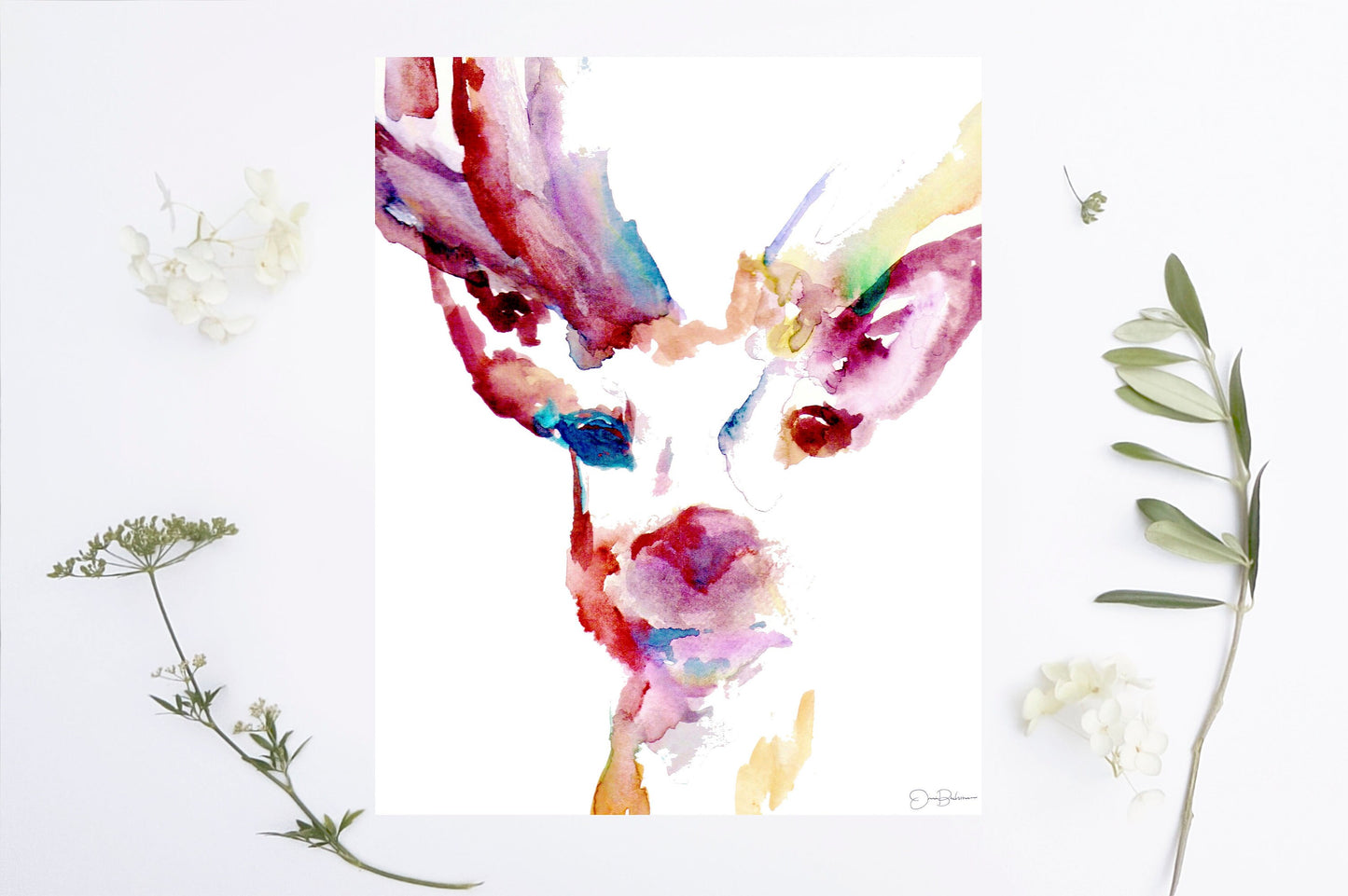 Deer Painting Digital Download, "Deer" by Jess Buhman, Instant Download, Print At Home, Digital File