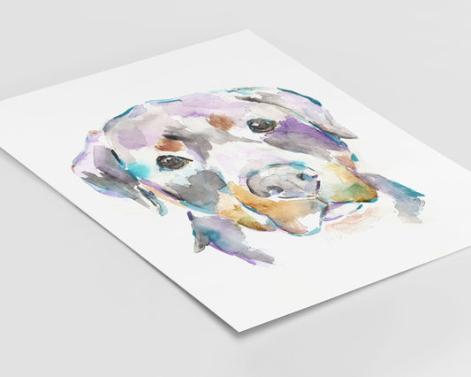Rottweiler Watercolor Print Instant Download | "Clyde the Rottweiller" by Jess Buhman, 8" x 10" Digital File, Print at Home, Dog Lover Gift