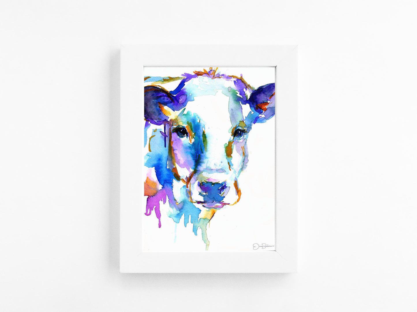 Cow Watercolor Print | "Cow" by Jess Buhman, Choose Your Size, Multiple Sizes, Nursery Art, Farm Animal Painting
