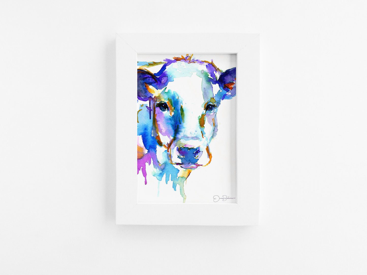 Cow Watercolor Print | "Cow" by Jess Buhman, Choose Your Size, Multiple Sizes, Nursery Art, Farm Animal Painting