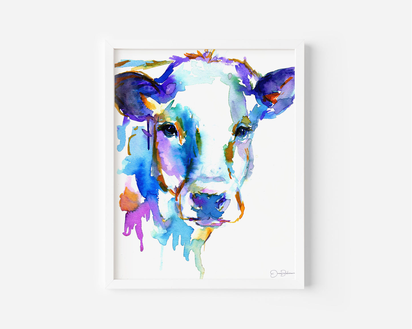 Cow Watercolor Print | "Cow" by Jess Buhman, Choose Your Size, Multiple Sizes, Nursery Art, Farm Animal Painting