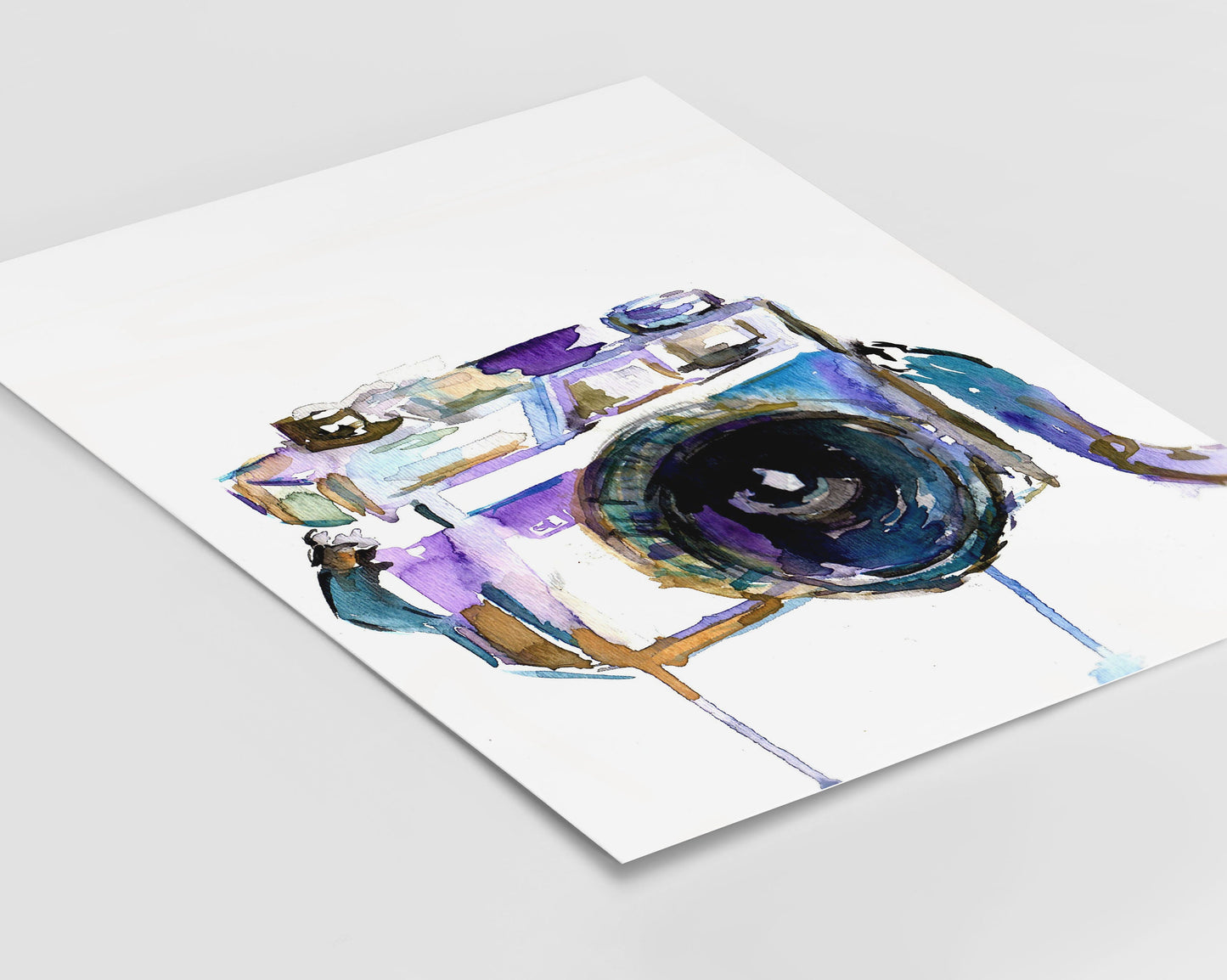 Camera Watercolor Print, "I Turn My Camera On" by Jess Buhman, Choose Your Size, Multiple Sizes