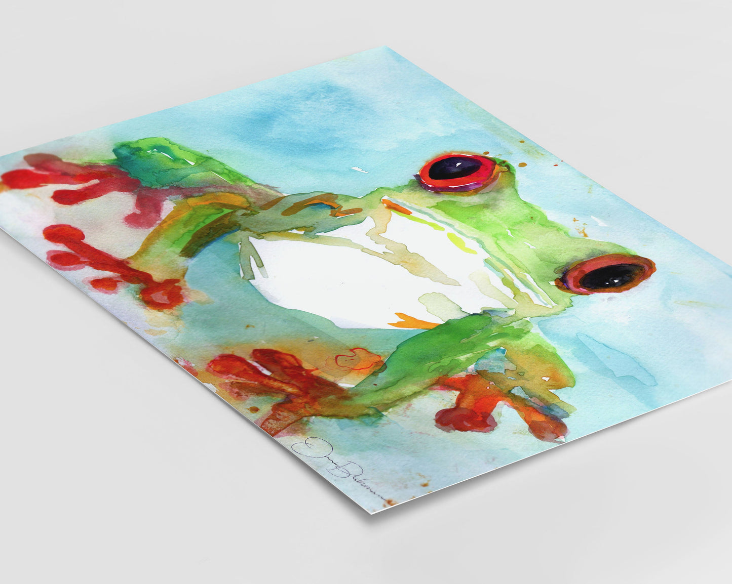 Tree Frog Watercolor Print | "Tree Frog" by Jess Buhman, Multiple Sizes, Select Size, Watercolor Frog Painting, Print of Frog, Nursery Art