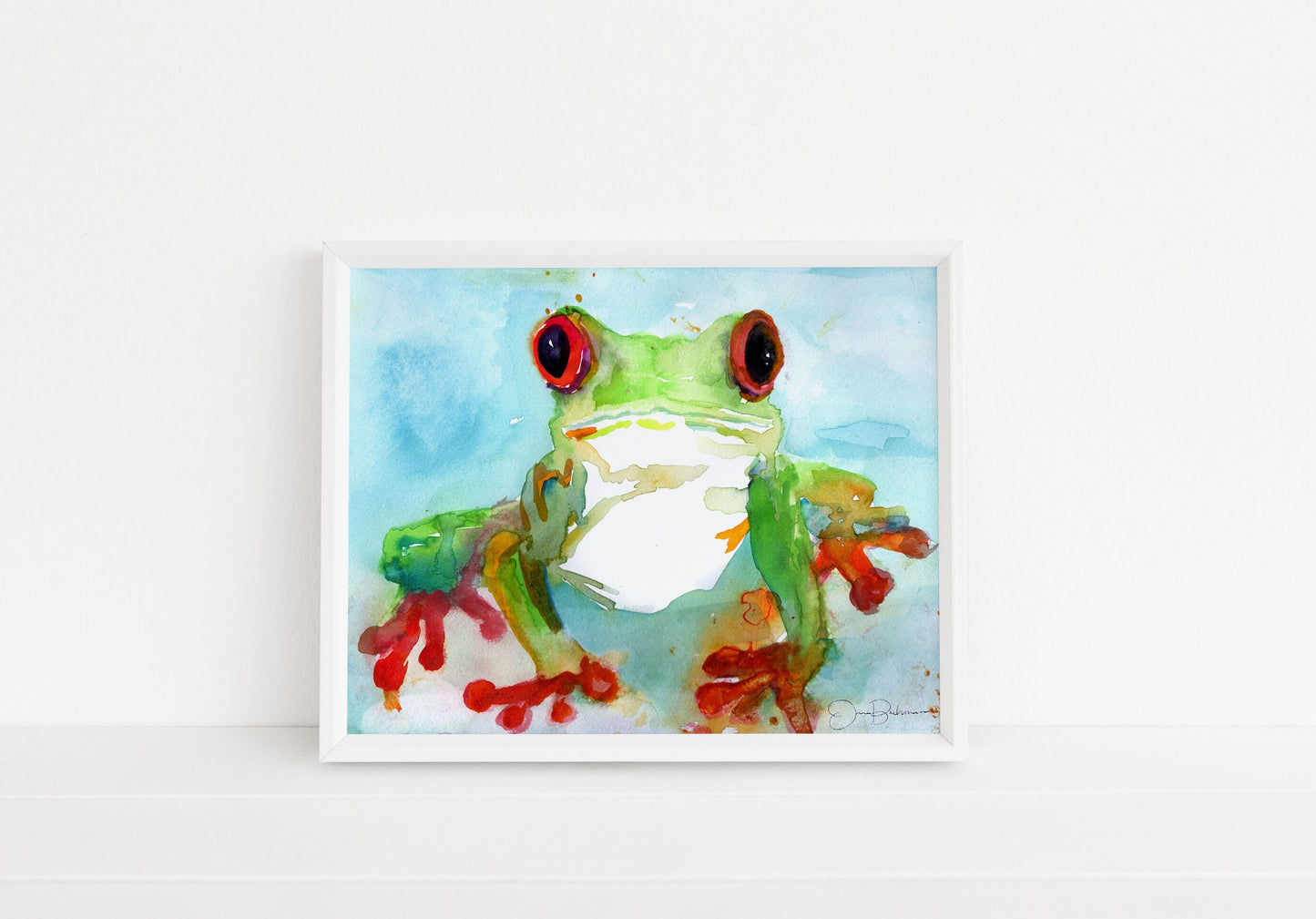 Tree Frog Print Digital Download | "Tree Frog" by Jess Buhman, Instant Download, Print at Home, Watercolor Animal, Nursery Art