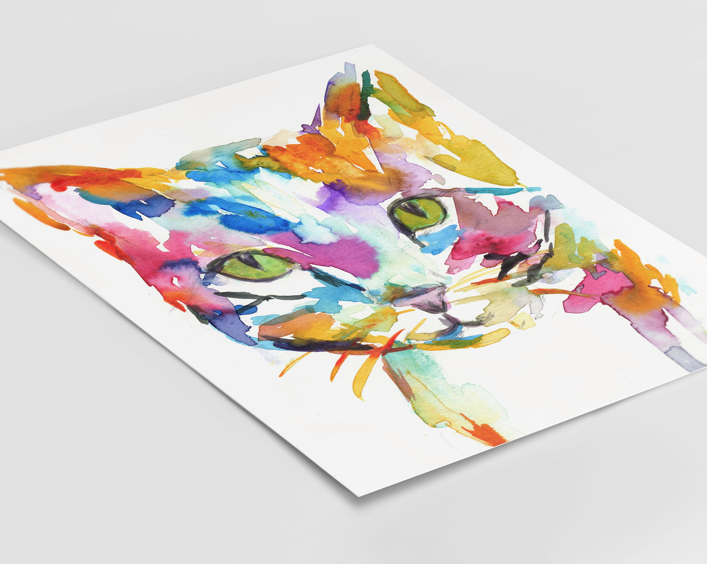 Cat Watercolor Print Instant Download | "Cat" by Jess Buhman, 8" x 10", Print at Home, Digital File, Instant Gift Idea