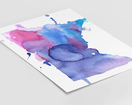Minnesota Painting | "Twin Cities Love" by Jess Buhman, Multiple Sizes, Select Your Size, Abstract State Watercolor Art, MN Art, Minneapolis