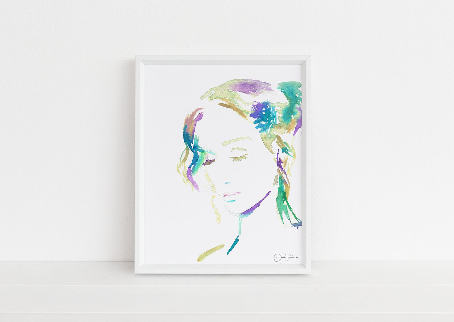 Watercolor Woman Digital Download | "Gratitude" by Jess Buhman, Instant Download, Print at Home, 8" x 10" Print, Downloadable Art, Gift Idea