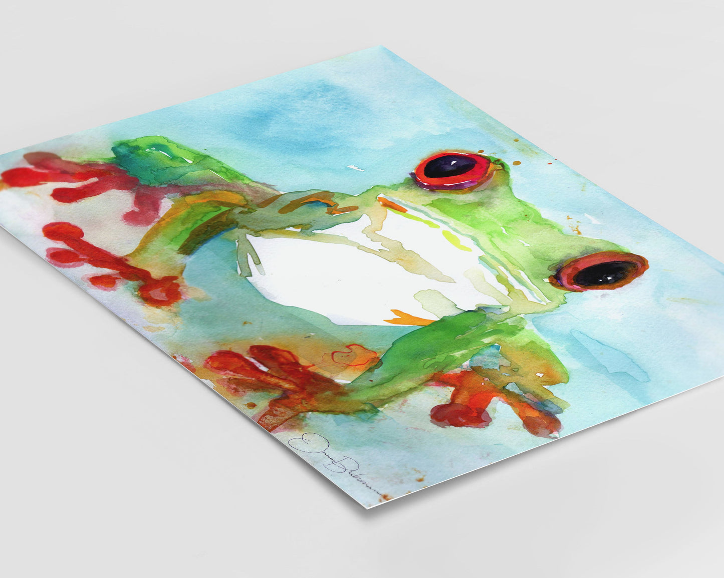 Tree Frog Print Digital Download | "Tree Frog" by Jess Buhman, Instant Download, Print at Home, Watercolor Animal, Nursery Art