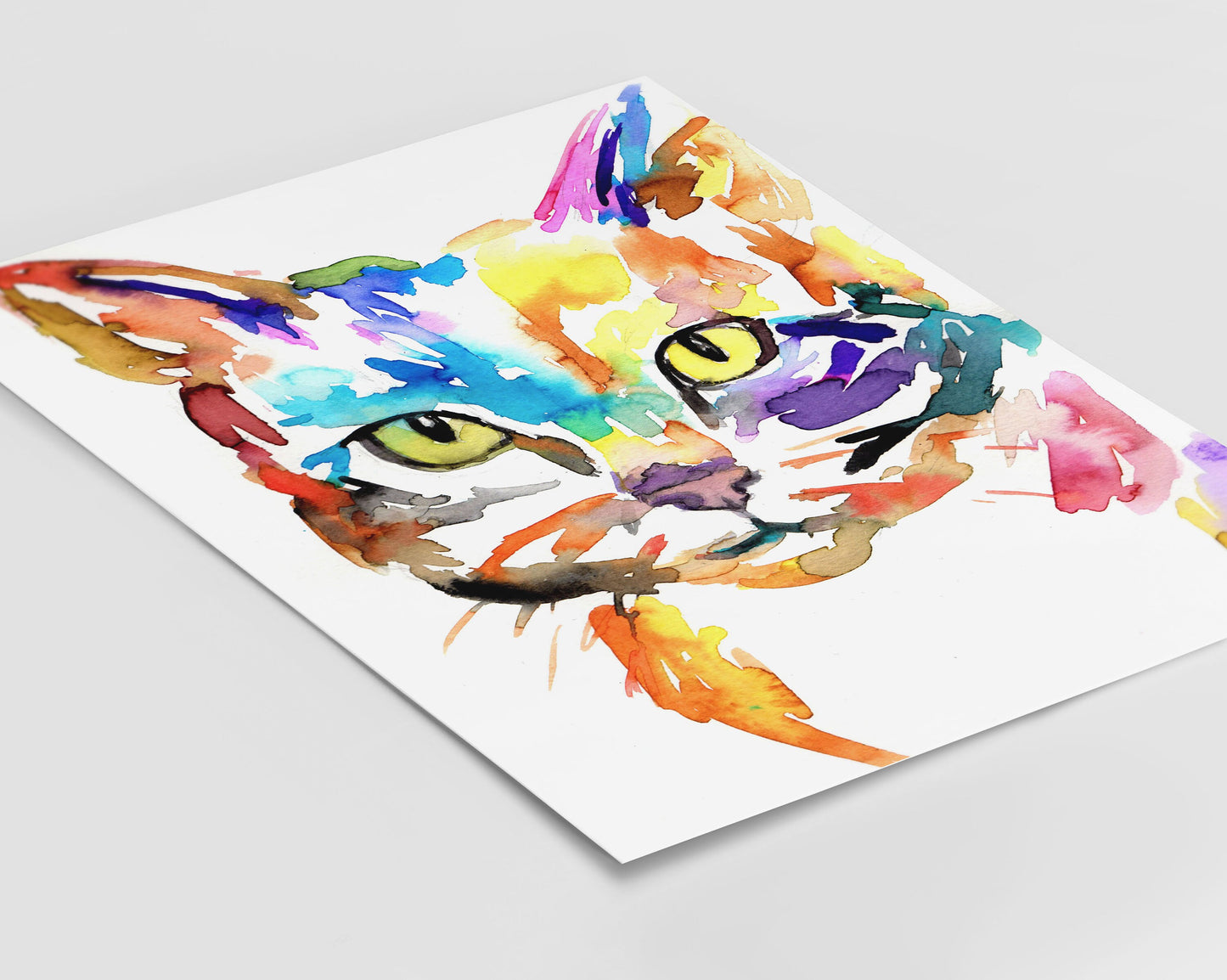Cat Watercolor Print Instant Download | "Cat" by Jess Buhman, 8" x 10", Print at Home, Digital File, Instant Gift Idea