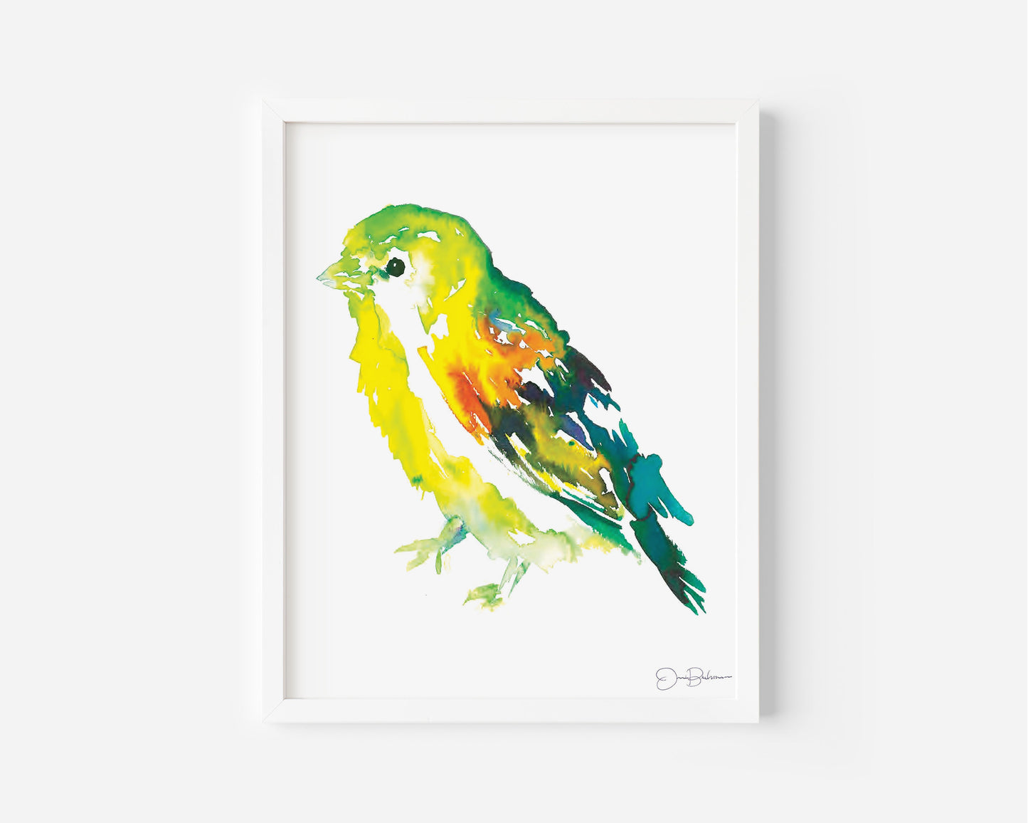 Bird Watercolor Print | "Will the Wee Bird" by Jess Buhman, Choose Your Size, Select Your Size, Woodland Animal, Bright Bird, Gift for Her