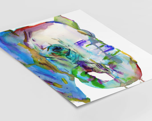Elephant Watercolor Digital Download | "Elephun" by Jess Buhman, Instant Download, Print at Home, Elephant Painting, Nursery Art