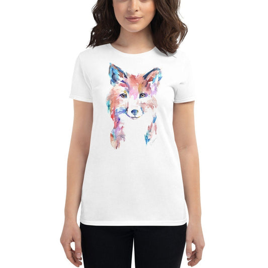 Women's Watercolor Fox T-Shirt | "Farah the Fox" by Jess Buhman, Multiple Sizes, Choose Your Size