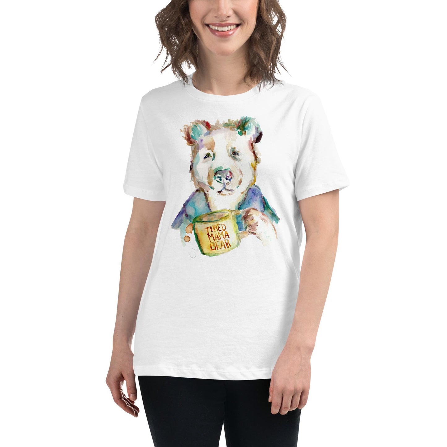 Tired Mama Bear T-shirt with Artwork by Jessica Buhman