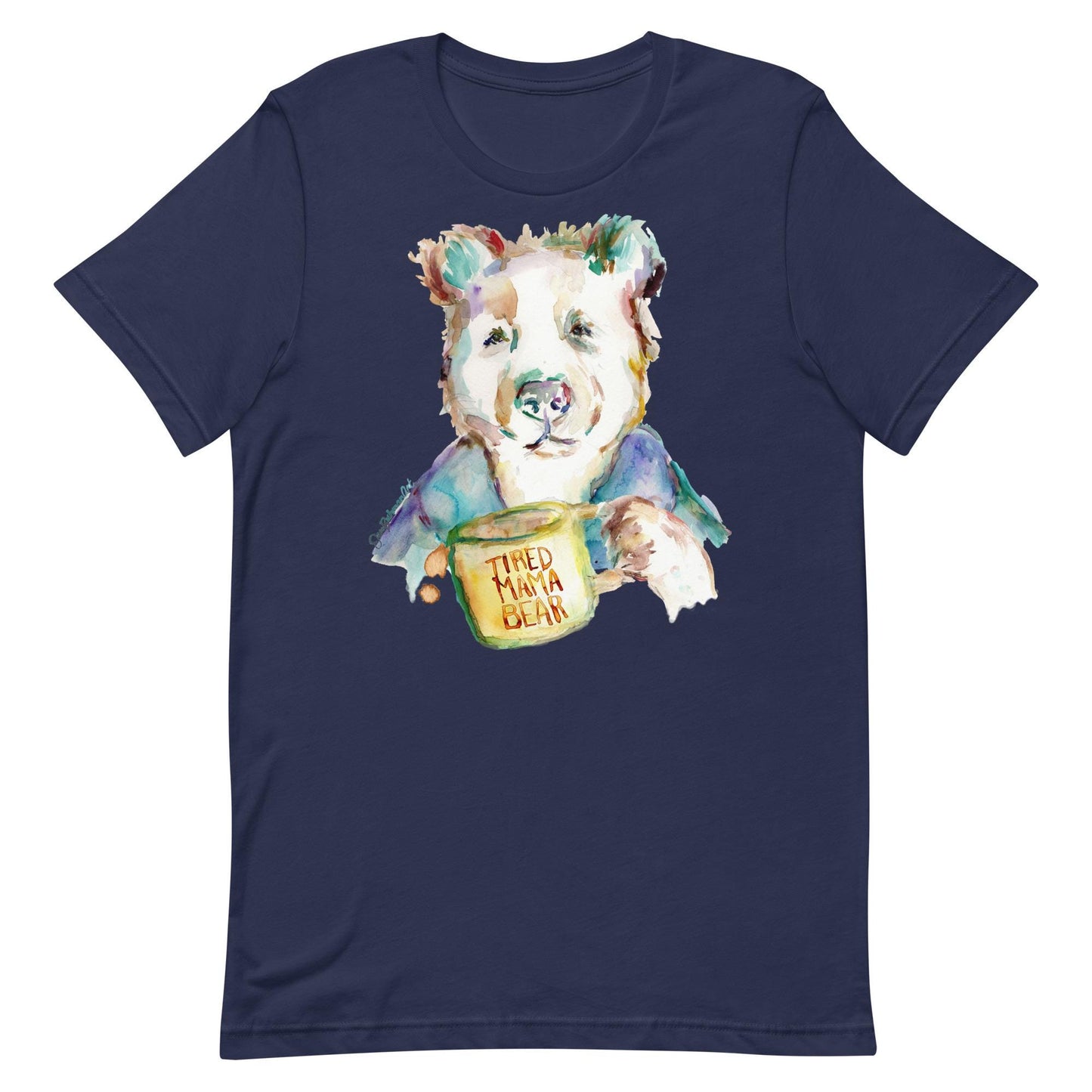 Tired Mama Bear Unisex t-shirt with Artwork by Jess Buhman