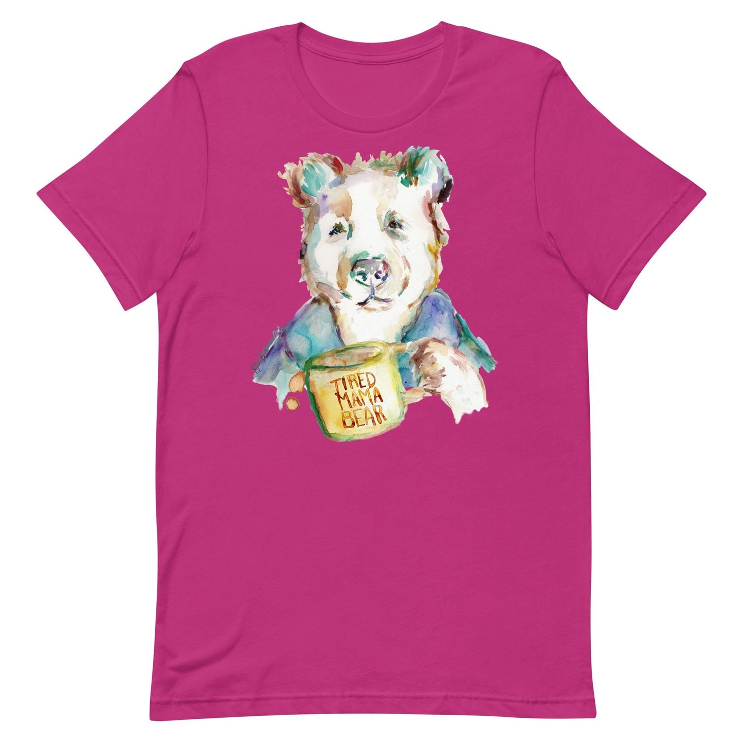 Tired Mama Bear Unisex t-shirt with Artwork by Jess Buhman