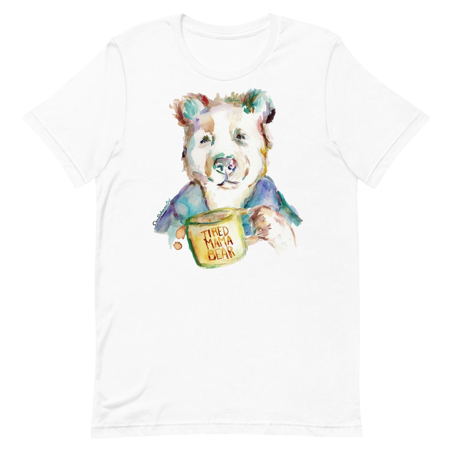 Tired Mama Bear T-shirt with Artwork by Jess Buhman, Shirt for Moms
