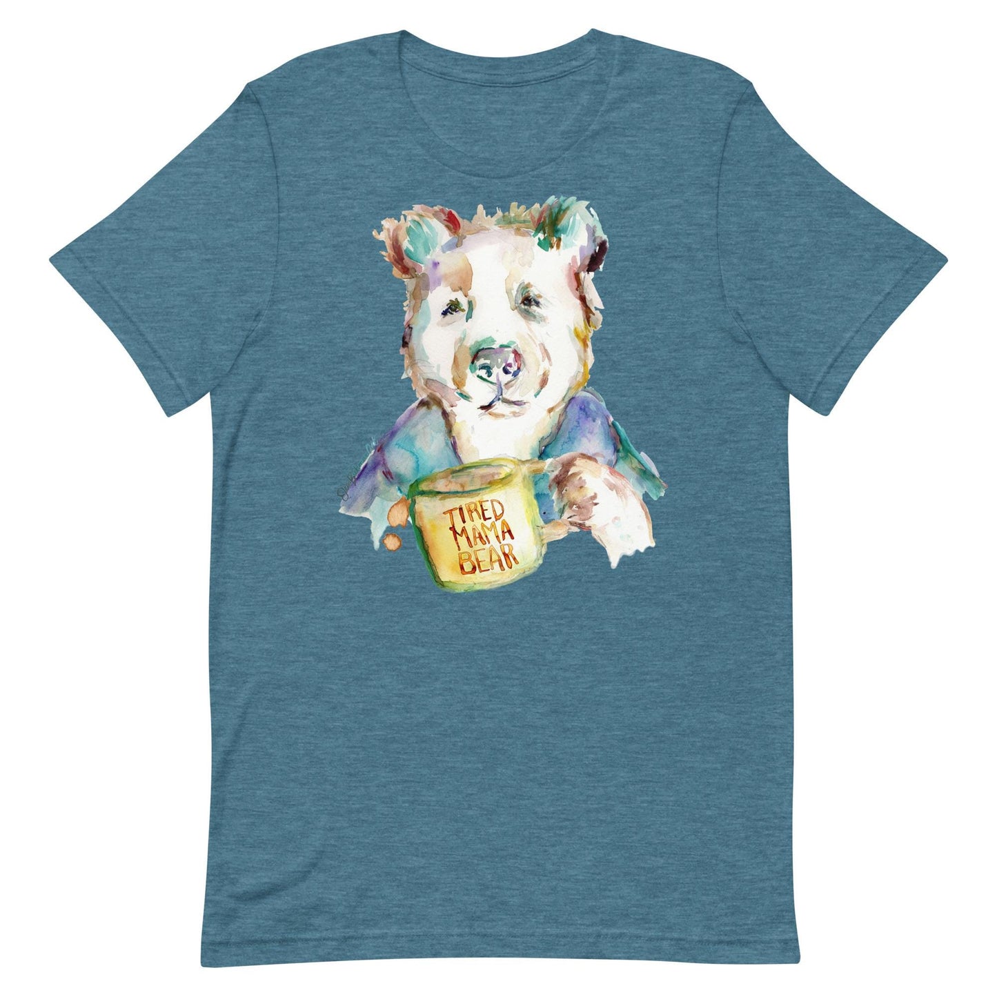 Tired Mama Bear Unisex t-shirt with Artwork by Jess Buhman