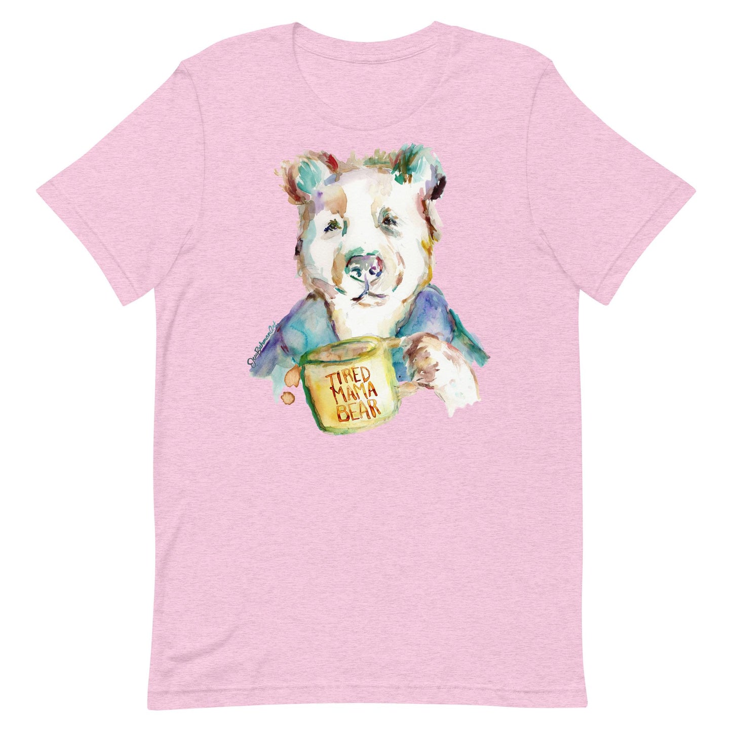 Tired Mama Bear T-shirt with Artwork by Jess Buhman, Shirt for Moms