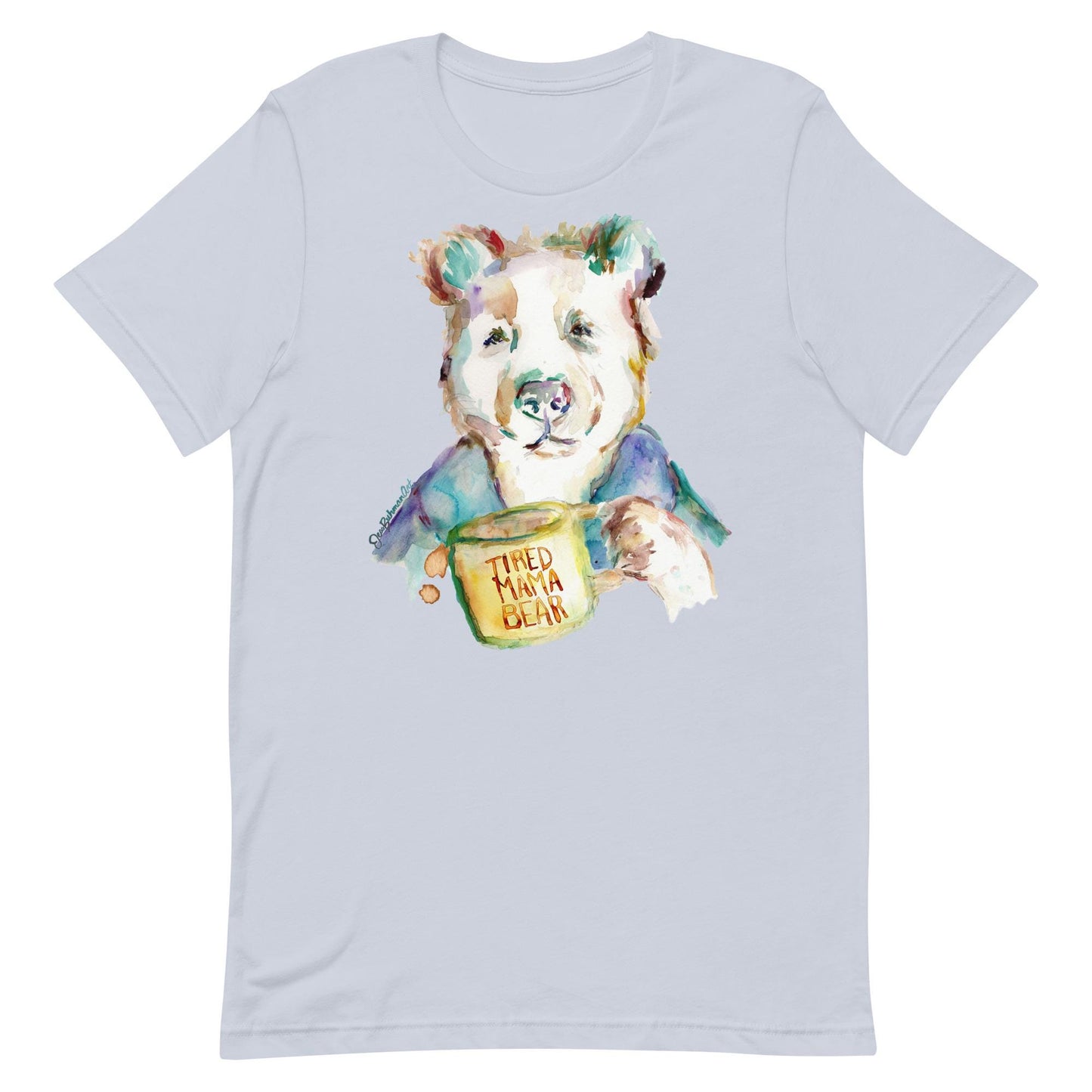 Tired Mama Bear T-shirt with Artwork by Jess Buhman, Shirt for Moms