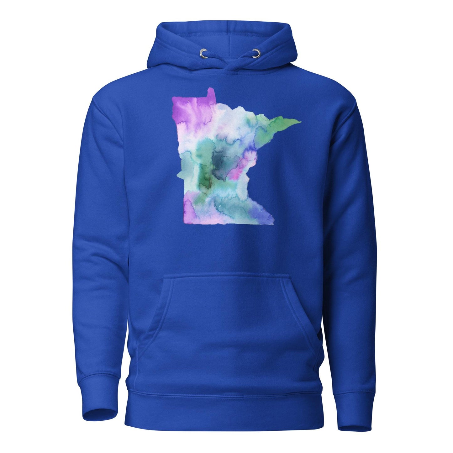 Minnesota Love Unisex Hoodie with watercolor artwork by Jess Buhman