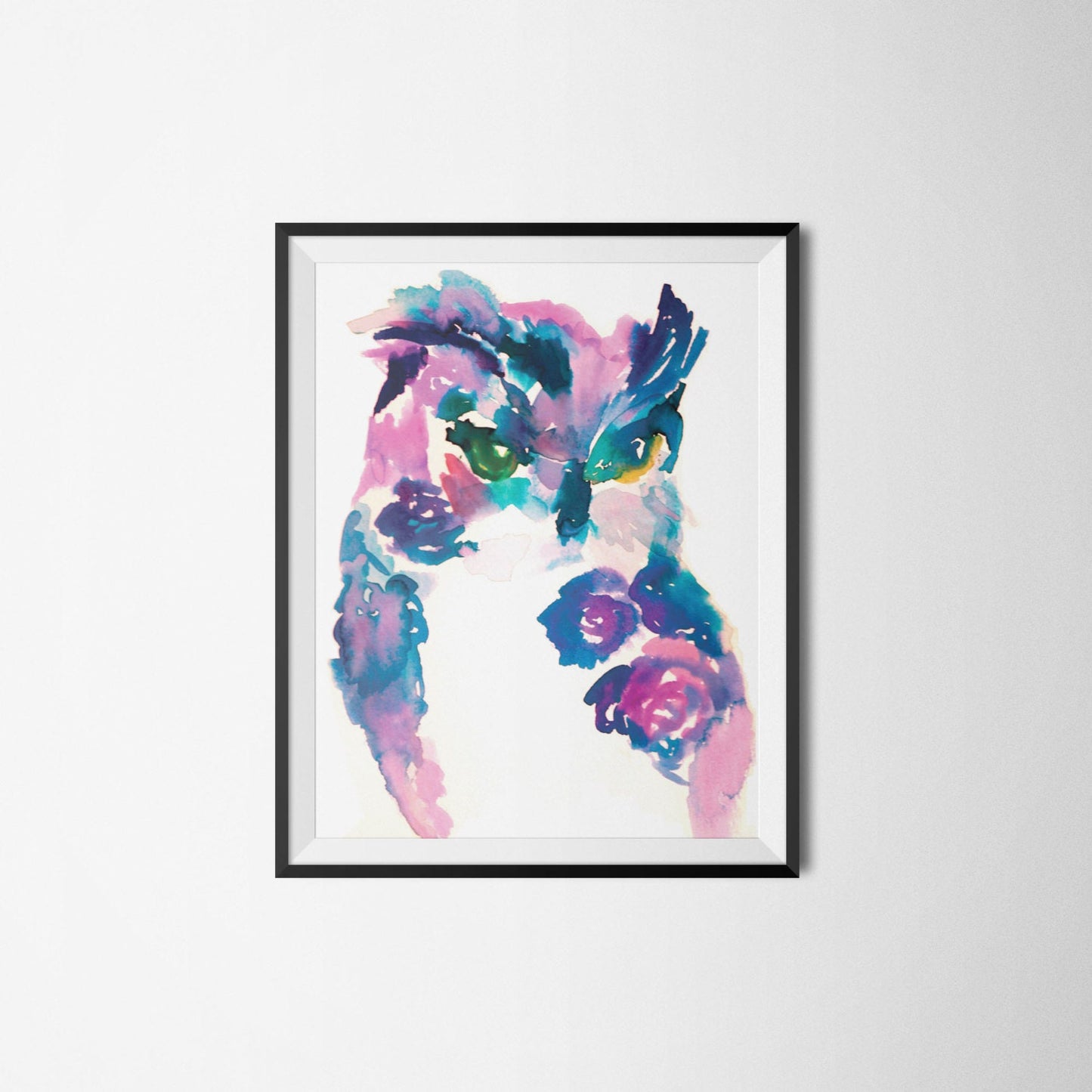 Owl Watercolor Print | "Oscar the Owl" by Jessica Buhman, Multiple Sizes, Select Your Size, Woodland Nursery Art, Forest Animal Art