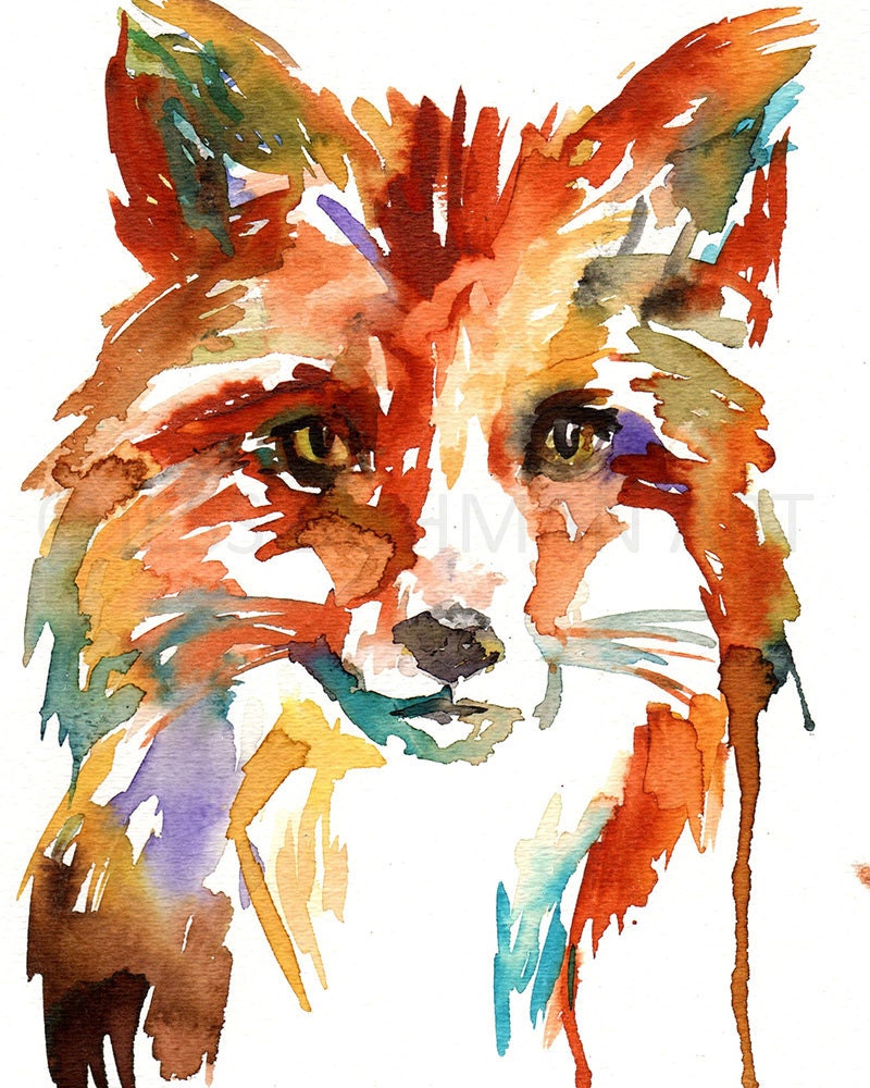 Watercolor Fox Print | "Little Fox" by Jess Buhman, Multiple Sizes, Select Your Size, Nursery Animal, Nursery Art, Woodland Animals