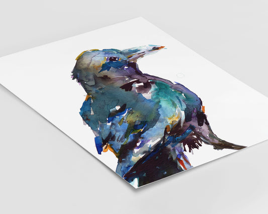 Raven Watercolor Print |"Raven" by Jess Buhman, Multiple Sizes, Wall Art, Nursery Painting, Home Decor, Choose Your Size