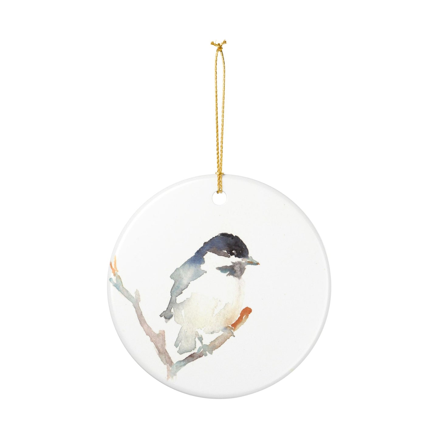 "A Look Ahead" Chickadee Minnesota Bird Ceramic Decoration Ornament