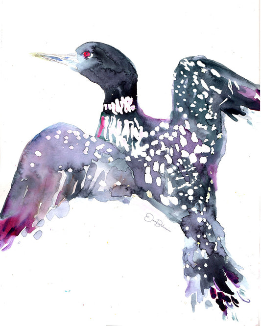 Loon Print | "Loon Rising" by Jess Buhman, Multiple Sizes, Select Your Size, Cabin Art, Minnesota Print