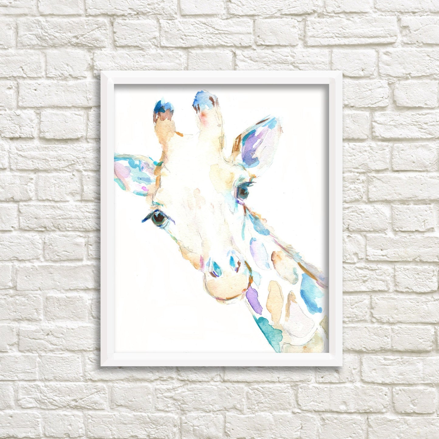 Giraffe Watercolor Print | "George the Giraffe" by Jess Buhman, Select Your Size, Multiple Sizes, Watercolor Animal Print, Nursery Art