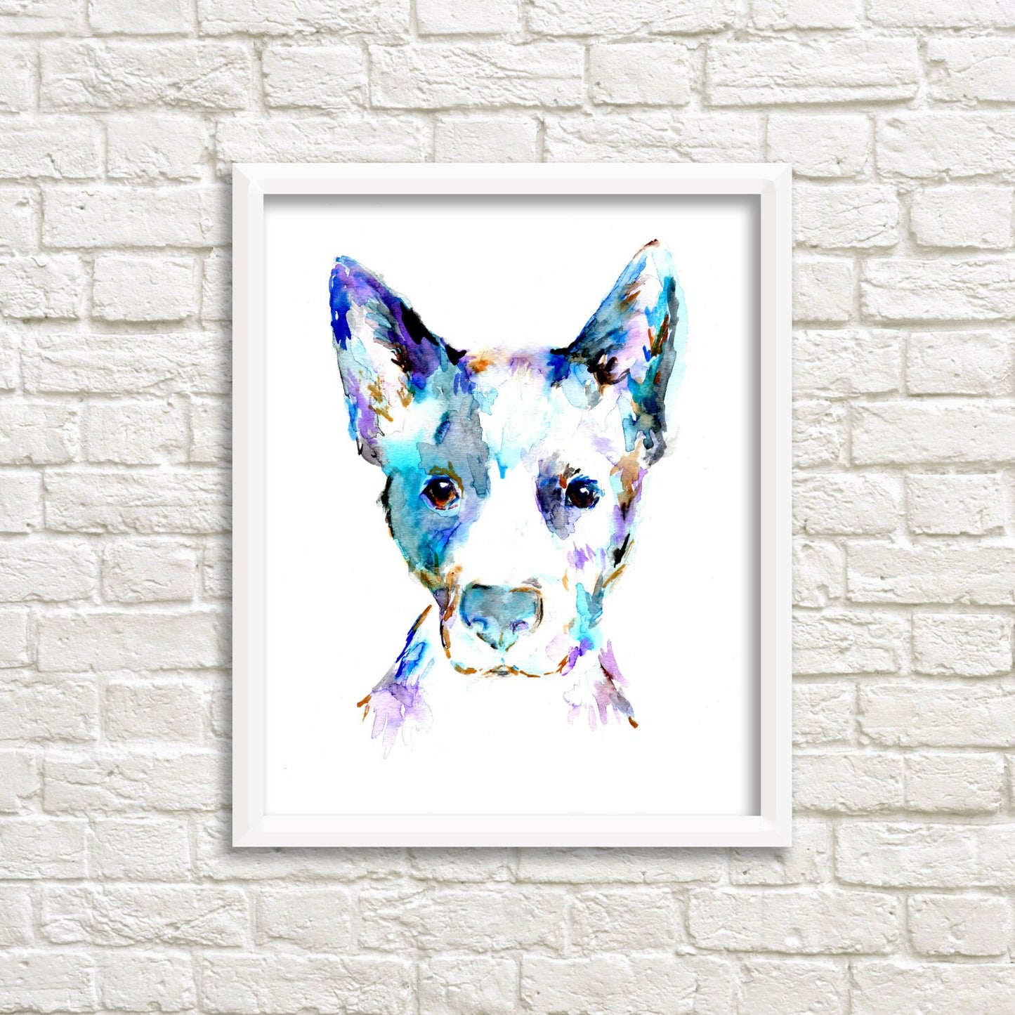 Blue Heeler Print | "Blue" by Jess Buhman, Multiple Sizes, Select Your Size, Watercolor Dog Art, Australian Cattledog Painting, Dog Print