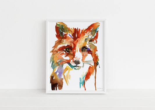Watercolor Fox Print | "Little Fox" by Jess Buhman, Multiple Sizes, Select Your Size, Nursery Animal, Nursery Art, Woodland Animals