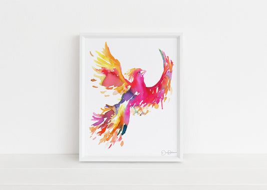 Phoenix Instant Download, "Phoenix" by Jess Buhman, Printable 8" x 10" watercolor art, Digital Print