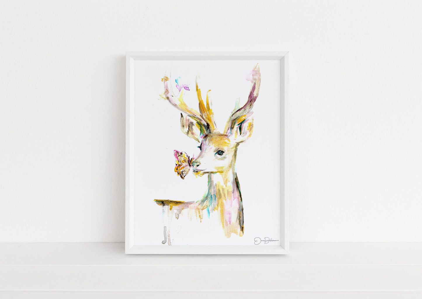 Deer Painting Digital Download, "Stay Golden, Deer" by Jess Buhman, Instant Download, Print At Home, Digital File
