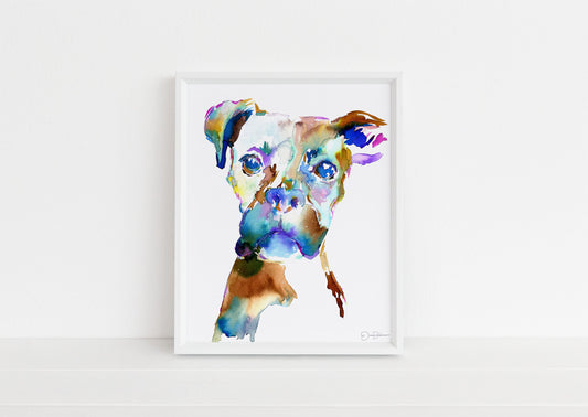 Boxer Watercolor Print | "Lacey the Boxer" by Jess Buhman, Multiple Sizes, Select Your Size, Dog Watercolor Painting, Boxer Art