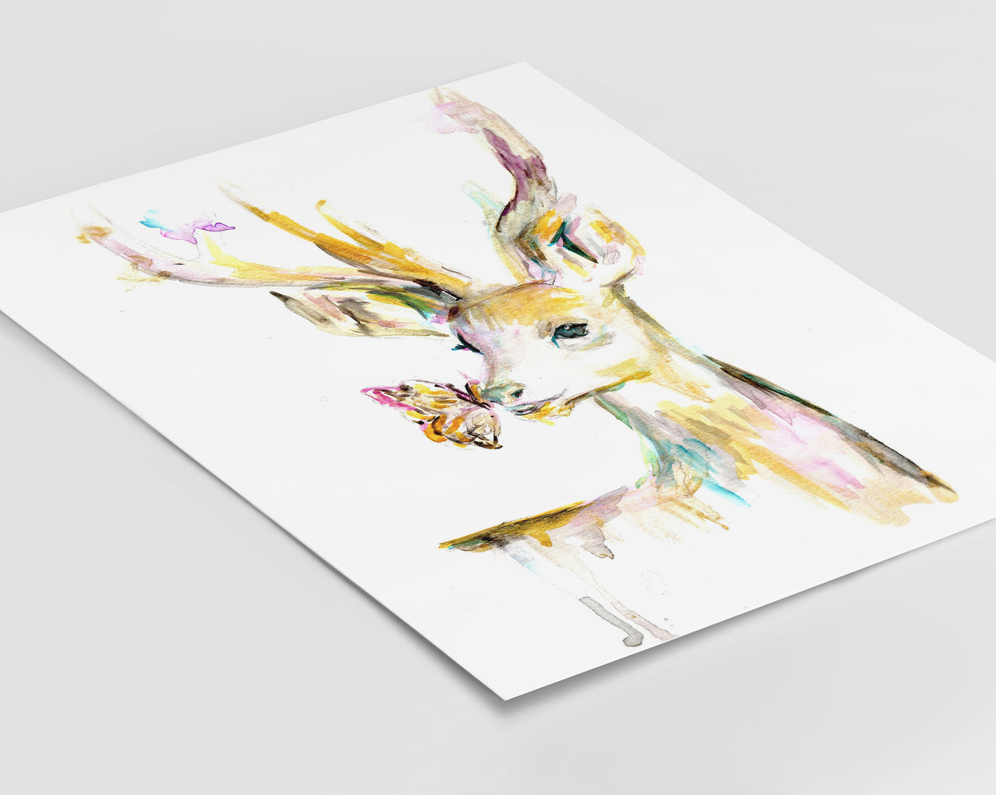 Deer Painting Digital Download, "Stay Golden, Deer" by Jess Buhman, Instant Download, Print At Home, Digital File