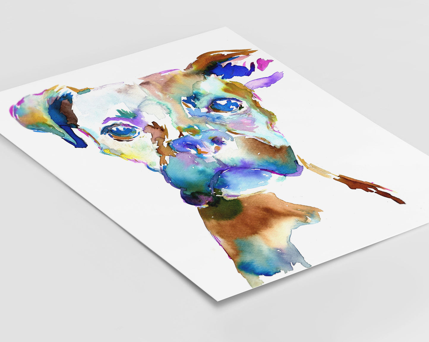 Boxer Watercolor Print | "Lacey the Boxer" by Jess Buhman, Multiple Sizes, Select Your Size, Dog Watercolor Painting, Boxer Art