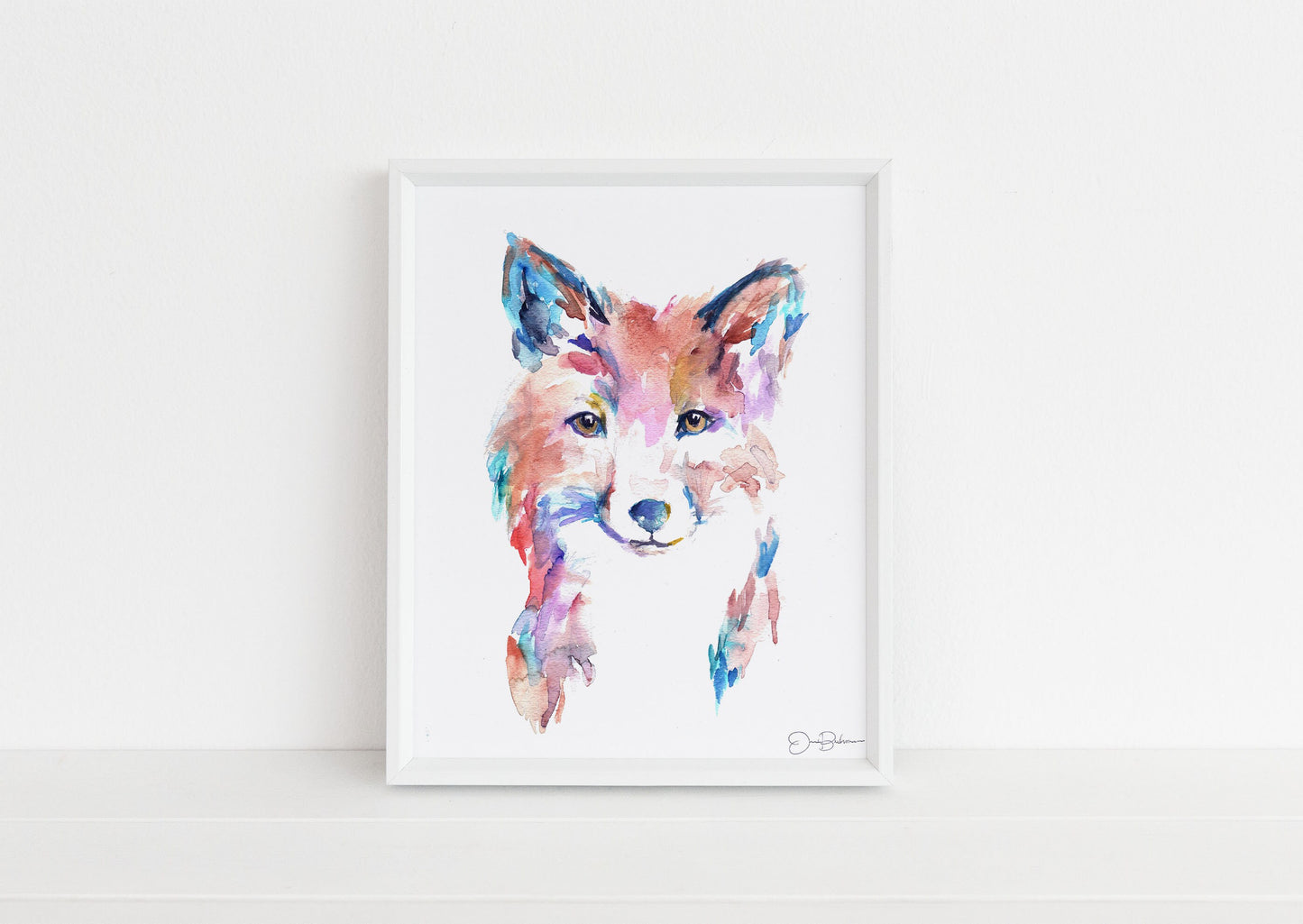 Fox Watercolor Print | "Farah the Fox" by Jess Buhman, Multiple Sizes, Select Your Size, Nursery Painting. Baby Room Decor, Fox Art