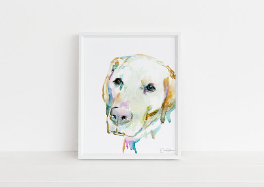 Watercolor Lab Painting Print | "Love You Labrador" by Jess Buhman, Print of Labrador Retriever, , Watercolor Dog, Dog Print