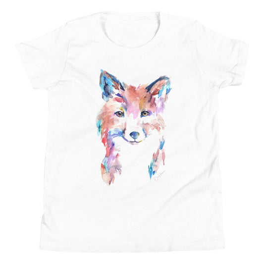 Youth Watercolor Fox T-Shirt | "Farah the Fox" by Jess Buhman, Multiple Sizes, Choose Your Size