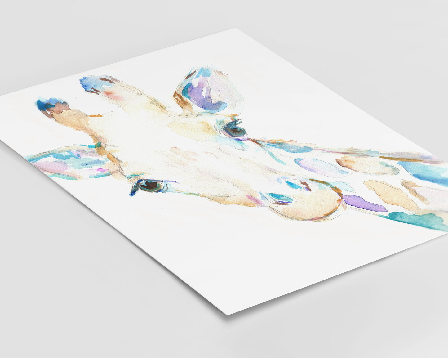 Giraffe Watercolor Print | "George the Giraffe" by Jess Buhman, Select Your Size, Multiple Sizes, Watercolor Animal Print, Nursery Art