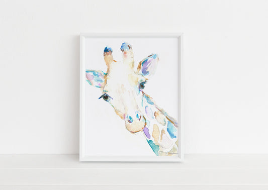 Giraffe Watercolor Print | "George the Giraffe" by Jess Buhman, Select Your Size, Multiple Sizes, Watercolor Animal Print, Nursery Art