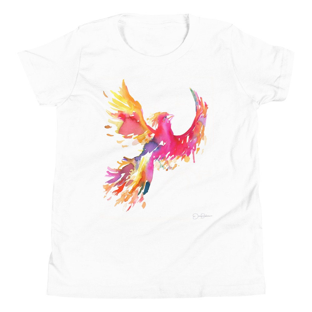 Youth Short Sleeve Phoenix T-Shirt | "Phoenix" by Jess Buhman, Unisex, Multiple Sizes, Choose Your Size